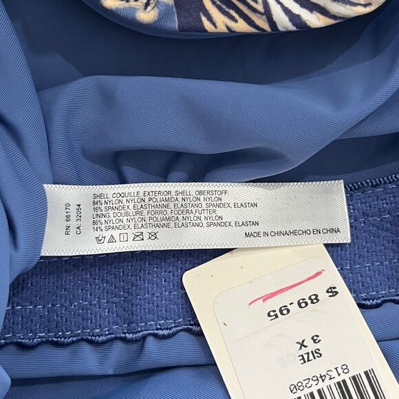 By Anthropologie Swimsuit Women’s 3X Plus Smocked Off-The-Shoulder One-Piece - Picture 10 of 11